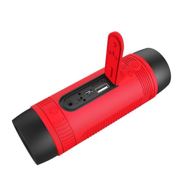 FreeShipping S1 Sans fil Bluetooth Haut-parleur Radio FM Extérieure Portable Haut-parleur de vélo Mini Colonne Power Bank Lampe de poche Support de vélo Ncjpd