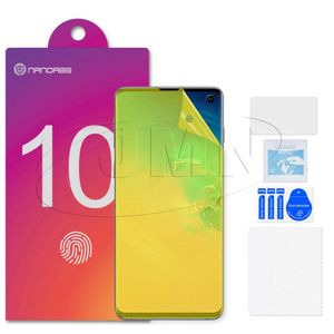 S10 S10E 10Plus empreinte digitale déverrouiller le film de protection d'écran tpu pour Samsung galaxy s8 s9 plus note8 note9 s7edge s6edge avec emballage de vente au détail