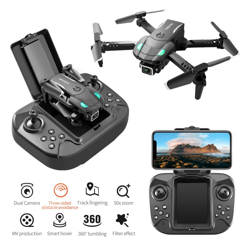 S128 Super Mini Drone Cameras 4K HD Professional Dron Con Camara Prosumer Drons Zestawy Automatyczne powracanie THE BIDY BIDED Air Air Tress Wysokość Aircraft Toy