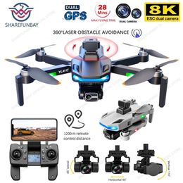 Intelligente UAV S135 Max GPS Drone 4K Professionele Dual HD Camera 3axis Gimbal FPV Aerial Pography Brushless Motor Quadcopter Toys 220627