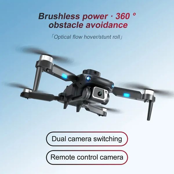 Drone à double caméra à flux optique S150 HD, moteur sans balais, lumière de navigation nocturne à LED, positionnement du flux optique, rouleau à 360 °, évitement d'obstacles sur quatre côtés