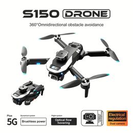 S150 HD Optische stroom dubbele camera-drone met dubbele/drie batterijen, borstelloze motor, ESC-camera, 360° kantelen, vierzijdige obstakelvermijding, onmiddellijke stop, slim volgen.