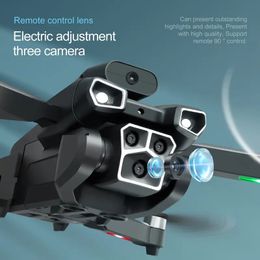 Drone pliable S151, positionnement du flux optique, évitement d'obstacles dans quatre directions, moteur sans balais, gestes pour prendre des photos et des vidéos, vols de trajectoire, cadeau du nouvel an