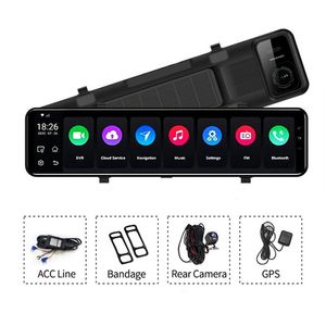 S16 Voiture DVR 4G 12 Pouces Android 10 Dash Cam 1080P ADAS GPS Navigation 5G WiFi Rétroviseur Enregistreur Vidéo Vision Nocturne Inverse