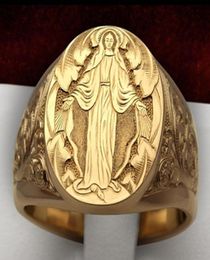 S1837 Joyería de moda Anillo de la Virgen María Hombres Mujeres Ring0128210347