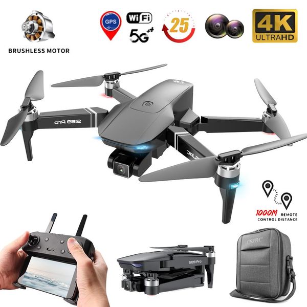 Y16 Brushless GPS Drone Simulators 4K Photographie aérienne professionnelle Suivez-moi Quadricoptère pliant avec double caméra Level8 Résistance au vent S189