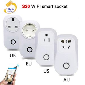 Prise intelligente WiFi S20, prise EU/US/UK/CN, télécommande sans fil, domotique, compatible avec iPhone et Smartphone Android