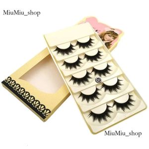 S21S2 5pairsset Fake Eyelashes Extension Professionnel Plastique épaisse Coton Coton Black Full Strip Faux Cils Synthetic Hair MA1015951 561