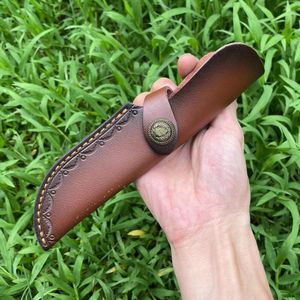 S2262 Cuero de vaca de uso general de dos capas, Funda de cuero para cuchillo, Funda recta para cuchillo, Funda para cuchilla, Funda para cinturón, Funda para cuchillo para caza, ocio y cocina