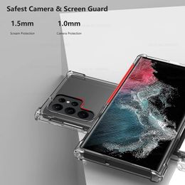 Case S22ultra Case de silicone sans amortisseur pour Samsung Galaxy S22 Ultra Samung S 22 Plus + 22ultra 5G Coque de téléphone