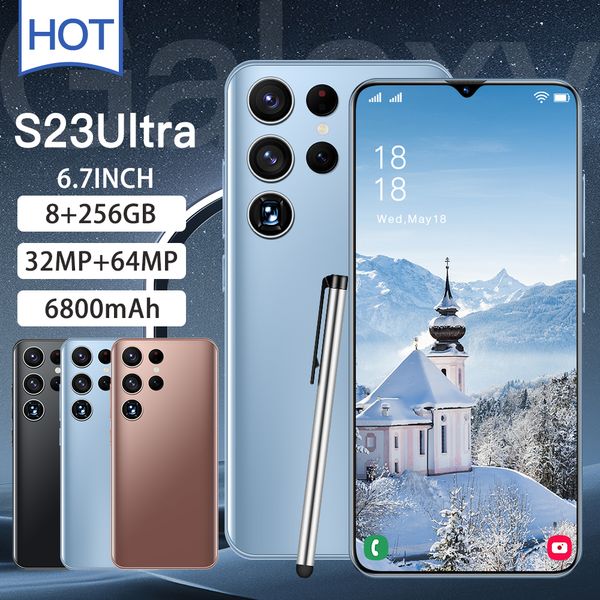 S23 Ultra Nuevo teléfono inteligente Android 6800mAh 16 + 1TB Teléfono celular con pantalla hd de 7.3 pulgadas versión global Teléfonos móviles 5G Desbloquear teléfono celular 4G 5G