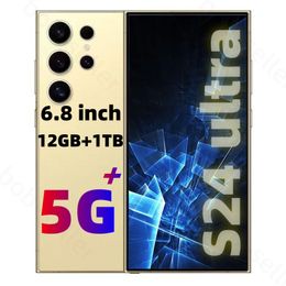 6.8 pulgadas S24 Ultra S23 5G Celular 5G Cámara de 13MP Android S24 Ultra Smartphone GPS desbloqueado 16 GB RAM 1TB Reconocimiento facial HD Full Pantel