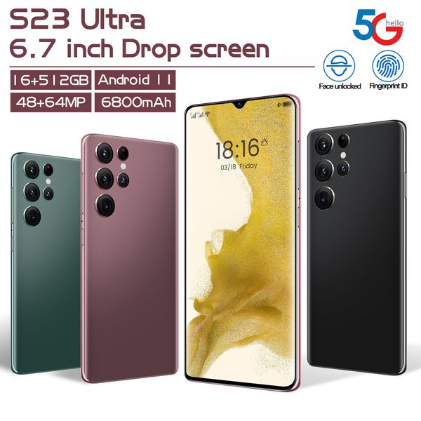 S23u Comercio electrónico transfronterizo Producto de gran venta Teléfono inteligente Android de 6,7 pulgadas True 4G 2 16 Android 8.1 800 píxeles