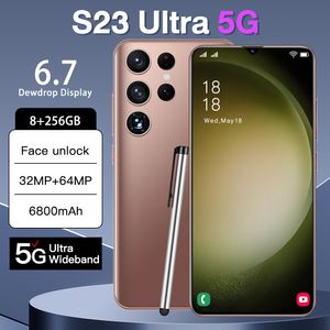 S23ULTRA Android 8.1 écran tactile Smartphone Écran couleur 4G RAM 64 Go 128 Go 256 Go ROM 7,3 pouces écran HD Smart Wake Gravity Sensor prend en charge plusieurs langues