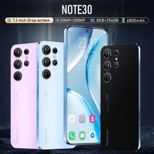 S23Ultra Android 8.1 Smartphone Écran tactile Écran couleur 4G 3 Go 8 Go de RAM 64 Go 128 Go 256 Go ROM Écran HD de 7,3 pouces Le capteur de gravité Smart Wake prend en charge plusieurs langues