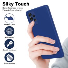S24 Liquid Silicone Phone Case voor Samsung Galaxy A53 A73 A23 A13 A33 A14 A04 A34 A54 A05 A15 A35 A55 Casus Glijvoel Voeldeksel
