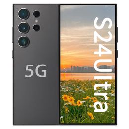 Smartphone S24 Ultra 256 Go, reconnaissance faciale Android, appareil photo zoom 100x 200x, longue durée de vie de la batterie,