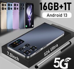 S24 Ultra Dual SIM 4G 5G Téléphone Android 16 Go + 1 To 7.0HD + Affichage 48MP + 72MP CAMERIE Android 13 Mobile Mobile Awarehouse