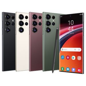 S24 Ultra mobiele telefoon maat 6,8 inch Android -smartphones met 3 GB+64 GB opslag 4500 mAh 4G -telefoon.