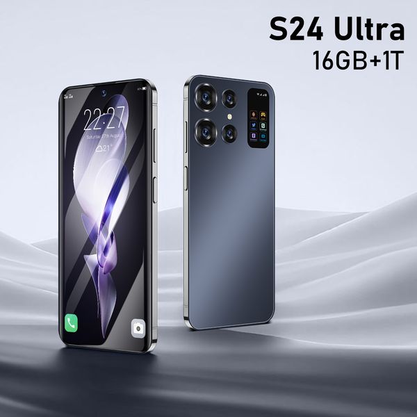 S24 Ultra Mobile Phones 7.0 HD Pantalla inteligente original 16G+1T 5G Dual SIM Celulares Android Desbloqueado 72MP 7000MAH Celular Teléfono