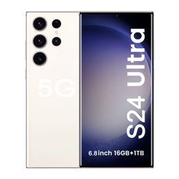 S24 Ultra S23 Smartphone 6.8 pulgadas 256GB 512GB 1 TB Perforado Pantalla táctil completa Desbloqueo de ID de cara de 13MP Pantalla HD Reconocimiento GPS HD