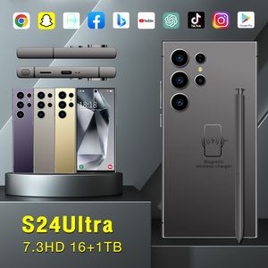 S24 Ultra Smartphone, Original, 7 HD Screen, 16GB+1TB, 2024, 7000 mAh, Android 13, Celulare, 5G, Turistas, Sim Face, desbloqueado, NUEVO, 7000 mAh