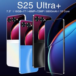 S25 Ultra Nieuwe Ultra-Thin Original Global Version 5G Smartphone 16GB+1 TB 8800MAH 48MP+72MP Qualcomm8 Gen 2 4G/5G Netwerk Telefoon Android