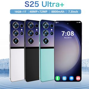 S25 S25 Ultra nouveau ultra-mince Global Version 5G Smartphone 16 Go + 1TB 8800mAh 48MP + 72MP Qualcomm8 Gen 2 4G / 5G Téléphone réseau Android