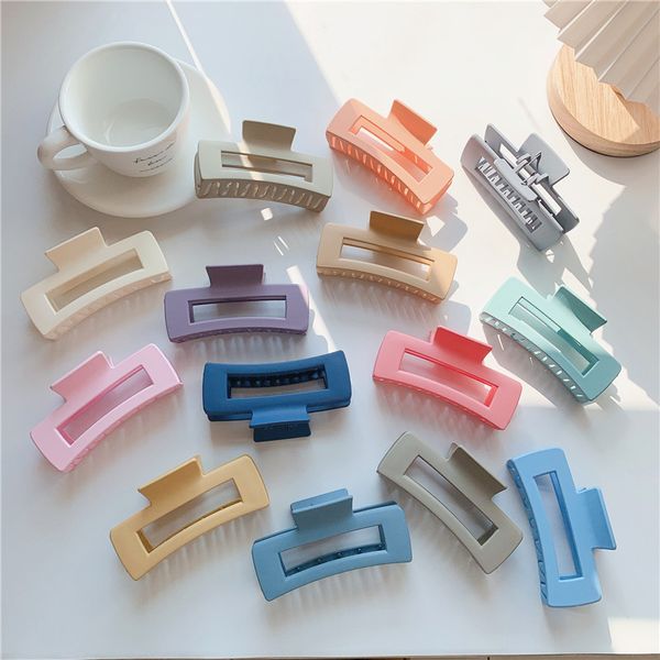 S2770 bijoux de mode en épingle à cheveux en plastique pour femmes pince à cheveux épingle à cheveux dame fille rétro givré couleur bonbon Barrette tête arrière pince à cheveux accessoires de cheveux