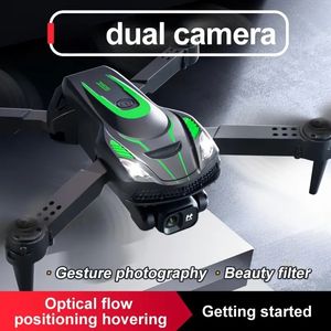 S28-drone, high-definition drone met dubbele camera, batterijduur van 20 minuten, opstijgen en landen met één klik, zweven met vaste hoogte, bediening van gebarenherkenning, (3 stuks batterijen).
