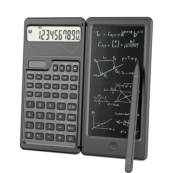 Mini calculatrice scientifique avec tablette d'écriture S3 intelligente pliable portable fonction scientifique compteur panneau solaire calculatrice d'écriture manuscrite pour la comptabilité