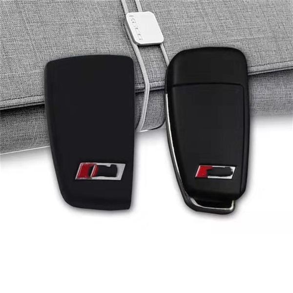 Étui pour clé de voiture avec logo S3 RS, couverture arrière pour A3 S3 Q3 A6L TT Q7 R8, manches de coque modifiées pour voiture à trois boutons, pour hommes et femmes, 280V