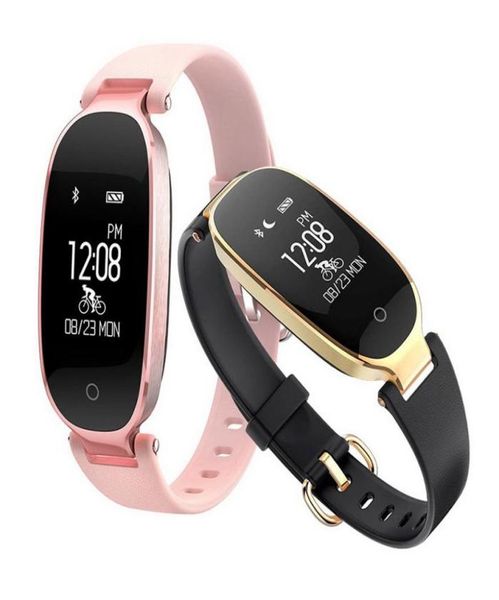 S3 bracelets intelligents Bracelet de remise en forme moniteur de fréquence cardiaque traqueur d'activité Smartwatch bande femmes dames montre pour IOS Android Phone1988561