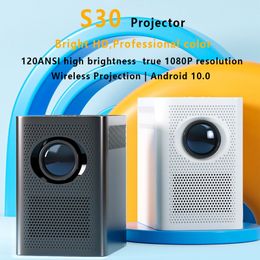 S30 Mini Projectors WiFi Bluetooth Projector 4K1080 HD Android Smart Projetor Proyector Pocket Outdoor Projector Home Wireless