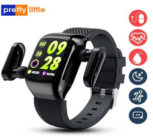 S300 Smart Watch Men Ear Buds met Bluetooth oortelefoons smartwatch muzieksporten voor oefening run twee in één voor Android iOS5546515