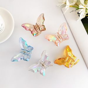 S3001 Fantasy Crystal Butterfly Grasp clip Haarspeld Haarclips voor vrouwen Girls Bobby Pin Resin Berrete Backhoofd Barrettes Hair Grab Hoofdress Accessoire