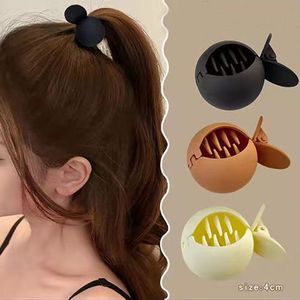 S3456 Texture grosée Clip de cheveux Clip Clip de la tête Round Pony Pony Clip Headwear Barrette Cranial Top Disc Hair Shark Hair Accessoires