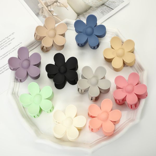 S3510 couleur bonbon grandes filles Barrettes pour femmes pinces à cheveux épingle à cheveux beauté pince à cheveux griffe épingle à cheveux dame fille fleurs givrées Barrette Hairgrip accessoires de cheveux