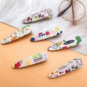 S3512 Fashion sieraden Cute Scrawl Metal Hair Clips For Women Side Hairpin Hair Clip Bobby Pin Lady Girl Barrettes Hoofdtooi Duckbill Hair Accessoires