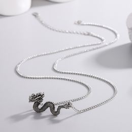 S3611 Mode-sieraden Retro Draak Hanger Ketting Voor Man Vrouw Chocker Kettingen