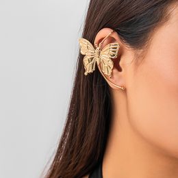 S3728 Bijoux De Mode Une Pièce Clip D'oreille Pour Les Femmes Papillon Sans Trou Oreilles Accrocher Os Clip Oreille Manchette