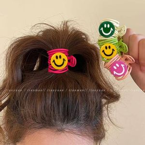 S3747 mignon sourire visage saisir pince à cheveux coloré tête arrière pinces à queue de cheval pour femmes filles Barrette cheveux accessoires