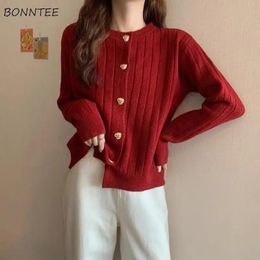 S3XL Oneck Sweater Cardigan Women Sweet Kawaii Japanse Stijlvolle Designer Girlish Temper Fashion Cleren Pure Color Casual 231221