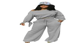 S3xl Femmes Pantalon à jambes larges élastiques et sweat à capuche à manches longues envegré Filé des tops à deux pièces de mode Casual Casual Casual