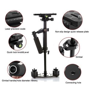 Freeshipping S40 40cm Mini Estabilizador Steadicam de aluminio de mano profesional para Canon Nikon Sony DSLR Cámara Video DV Steadycam