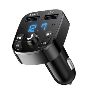 S5 FM TRANSMERTER AUX MODulator Bluetooth Handsfree Car Kit Audio MP3 Player avec 3,1a Chargeur USB Double chargeur USB avec paquet de sacs