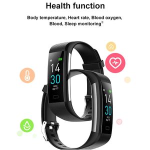 S5 Smart Bracelet Fitness Smart Band Sport Hartslag Tracker Bloeddruk IP68 Waterdichte polsbandstappenteller 240419