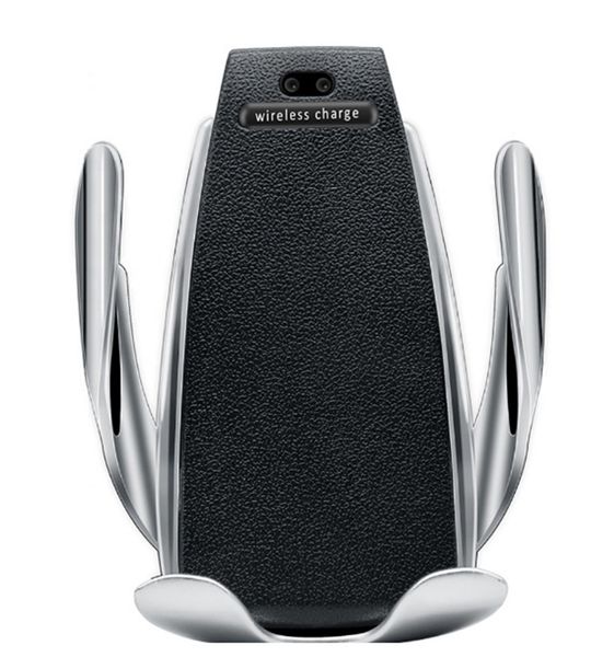 S5 Universal Sujeción automática Cargador de coche inalámbrico Soporte Receptor Montaje Sensor inteligente 10W Cargadores de carga rápida para teléfonos iPhone Samsung