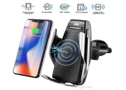 S5 Wireless Charger Automatische klem Autolader Holder Mount Smart Sensor 10W snellaadlader voor universele telefoons MQ201433334