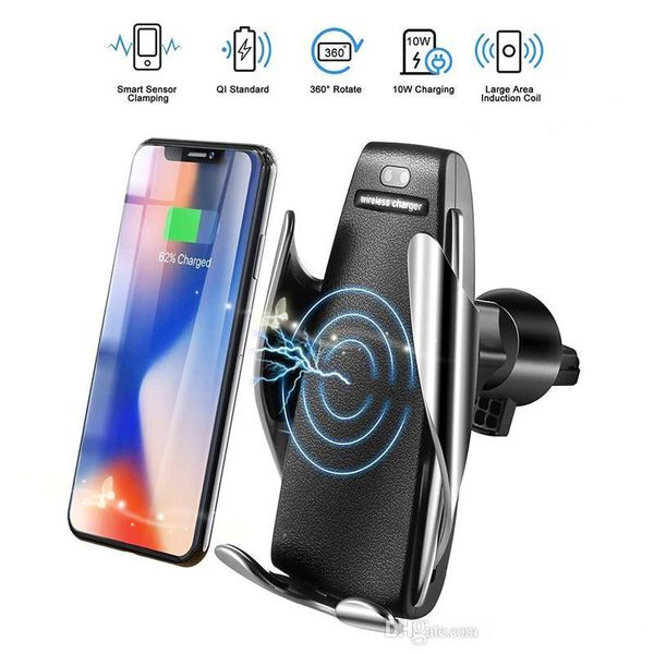 S5 chargeur sans fil serrage automatique support de chargeur de voiture capteur intelligent 10W chargeur de charge rapide pour téléphones universels MQ100